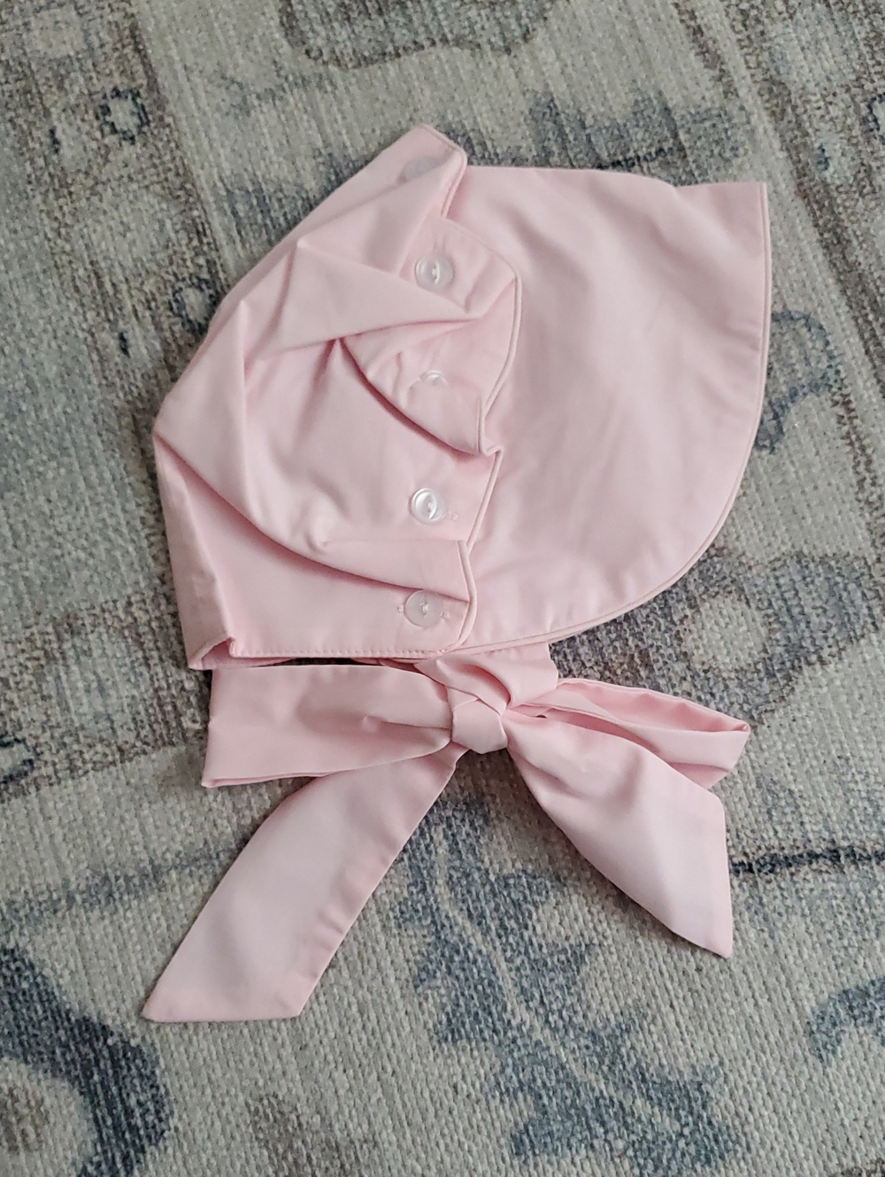 Pink Baby Sun Bonnet Sz6-24m